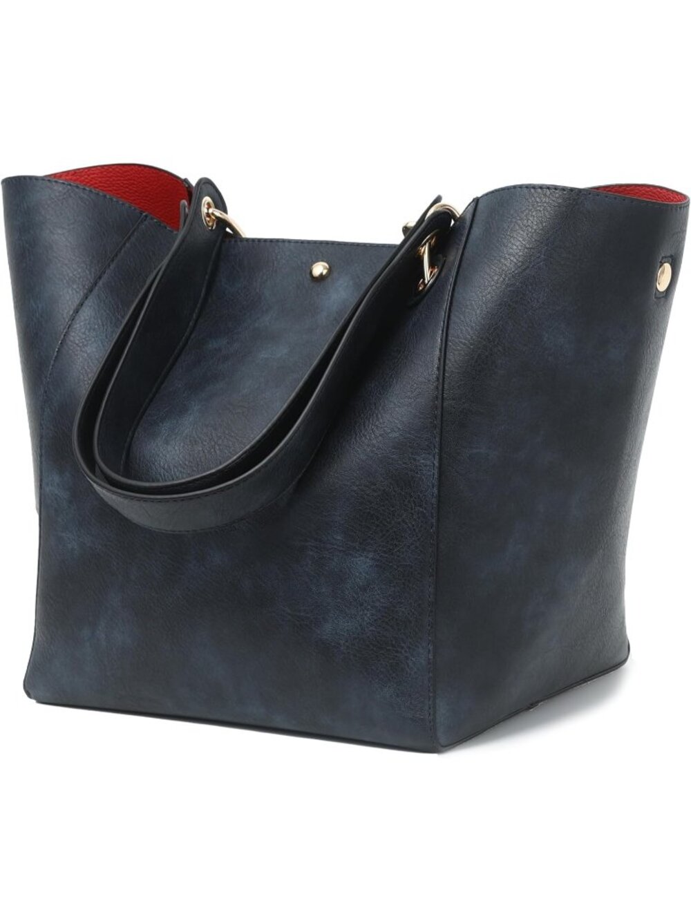 Women's Blue Large Work Travel Tote Bag Designer Purses Big Bucket Bags Ladies